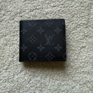 Louis Vuitton Black Monogram Eclipse Canvas Bi-Fold Wallet